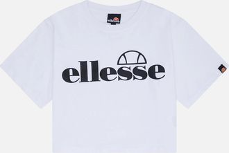 Ellesse Womens Silo Cropped T-Shirt - White - Size: 14