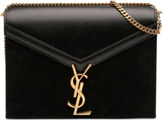 Saint Laurent Pre-owned Saint Laurent Suede and Calfskin Monogram Cassandra Clasp Bag Ladies DIHQU1T1KT2IBMX6