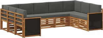 vidaXL Conjunto De Sof&aacute;s De Exterior 7 Uds. Natural Y Antracita Vidaxl