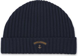 Paul & Shark Wool beanie, Man, Blue, Size: TGU