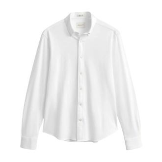 GANT Jersey Stretch Piqu&eacute; Shirt - male - Gant - Casual Shirts - White - XL - Shirts