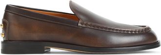 Tod's Dark Brown Smooth Leather Loafers