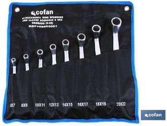 cofan Set 12 Pcs Llaves Acodadas De 6-7 A 30-32, Juego De Llaves De Estrella Pulidas Con Doble Punta Y Acodadas. Estas Llaves Est&aacute;n Fabricadas En Acero Al C