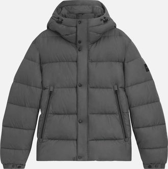 HUGO BOSS Mens Omaris Regular Fit Grey Puffer Jacket - Size: Regular/36