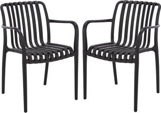 Safavieh Outdoor Set Of 2 Holly Dining Armchairs