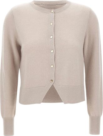 Kaos Wol Cardigan - Dames - Vesten - Beige - M - Wol - Truien & Vesten