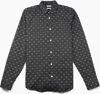 Kenzo Mens Kenzo Eye Print Long Sleeve Shirt Black - Size: 44
