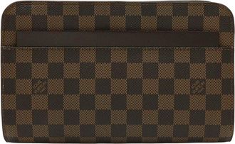 Louis Vuitton Brown Damier Ebene Clutch (Authentic Pre-Loved)