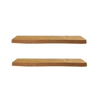 Hannun Estanter&iacute;a flotante de abeto macizo marr&oacute;n claro 2 baldas 60x20 cm