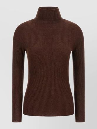 Fabiana Filippi long sleeve mock neck ribbed sweater