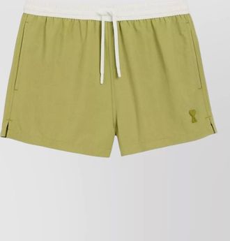 Ami swim shorts elastic waistband side pockets