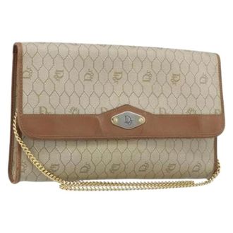 Dior Pre-owned Vintage Schoudertas - Dames - Pre-owned - Beige - Maat: ONE Size Leer