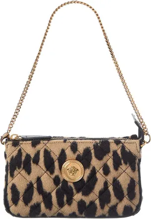 Versace Medusa Quilted Wool Pochette