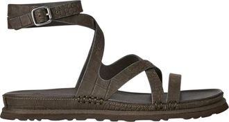 UGG Golden Gaze Sandalen met dierenprint - Dames - Sandalen - Grijs - 36 EU - Leer - Schoenen