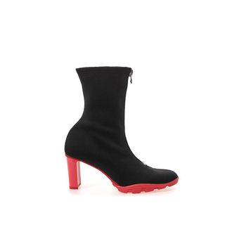Alexander McQueen Black Neoprene Ankle Womens Boots