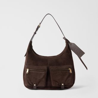 Furla Lynette Borsa A Spalla L Toni Cioccolato Marrone Camoscio Donna