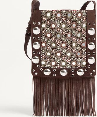 Valentino Garavani Borsa A Spalla Valentino Garavani Nellc&ocirc;te Ricamata Uomo TESTA DI MORO UNI