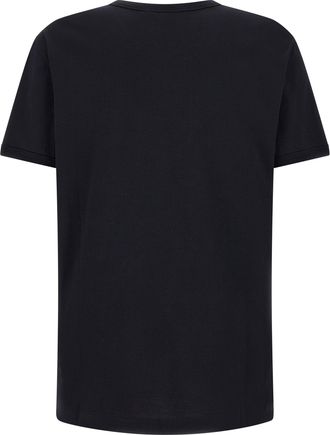 Dolce & Gabbana Logo-Embroidered Circular Patch T-Shirt - Black