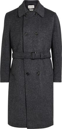 Oliver Spencer Double-breasted Belted Wool-blend Coat - Charcoal - 52 (UK42 / XL)