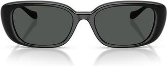 Versace 56mm Pillow Sunglasses in Black/dark Grey at Nordstrom