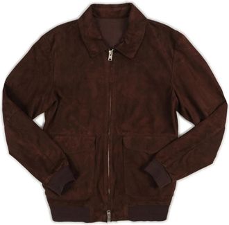 DFour Polyester Bomber Parka Jas - Heren - Zomerjassen - Bruin - S - Polyester - Jassen