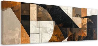 Feeby Impresi&oacute;n De Imagen, Abstracci&oacute;n Geom&eacute;trica Textura Marr&oacute;n, 120x40