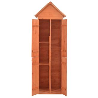 Berkfield Home Garden Storage Shed 71x60x213 cm Wood in Brown | Size: 71 x 60 x 213 cm