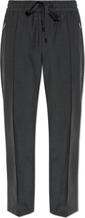 Dolce & Gabbana Wool Jogging Pants - Heren - Straight fit broeken - Grijs - 2XL - Wol - Broeken