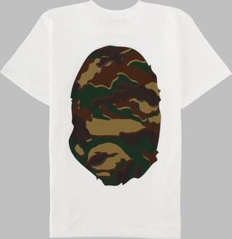 A Bathing Ape Big Ape Logo Camouflage T-Shirt - White