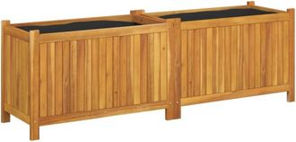 vidaXL Garden Planter with Liner 153x38.5x50 cm Solid Wood Acacia vidaXL