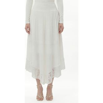 By Design Viola Lace Trim Skirt in White at Nordstrom Rack, Size X-Large