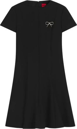 HUGO BOSS Abito corto con fiocco - Nero