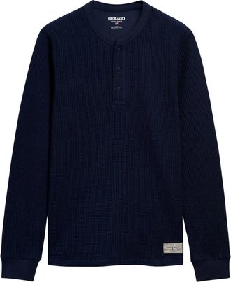 Sebago Piscataqua Long Sleeve T-Shirt - Heren - Longsleeves - Blauw - M - Katoen - Tops