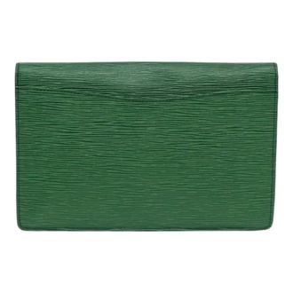 Louis Vuitton Pre-owned Clutches, female, Green, Size: ONE SIZE Pre-owned Vintage Epi Leather Clutch Bag