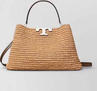 Tory Burch eleanor raffia shoulder bag