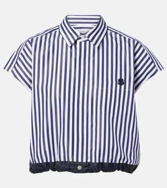sacai Striped poplin shirt