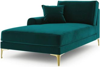 BLOOMINGLOFT Chaiselongue Madara mit Samtbezug - Petrol