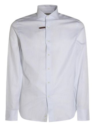 Canali striped button-fastening shirt - White