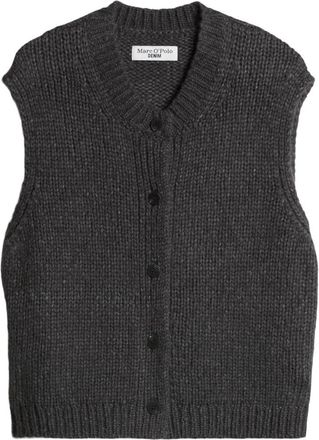 Marc O'Polo Gebreide mouwloze vest - Dames - Bodywarmers - Grijs - XS - Wol - Jassen