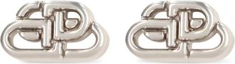 Balenciaga Orecchini a bottone BB XS - Argento