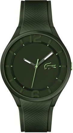 Lacoste Ollie Silicone Strap Watch, 44mm in Green at Nordstrom Rack