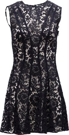 Valentino Garavani Floral Black Lace Mini Womens Dress