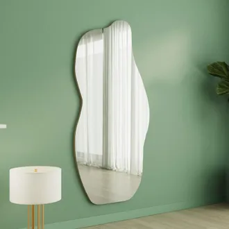 Dmora Specchio Stresa, Forma Nuvola, Tipologia A Parete, Colore Struttura Trasparente, 70x175h Cm Trasparente