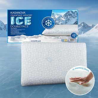 KASANOVA Cuscino guanciale memory Ice effetto rinfrescante