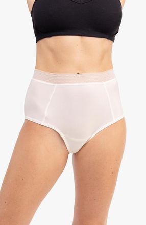 Uwila Warrior High Waisted Soft Silk Briefs in Winter White at Nordstrom, Size 3X-Large