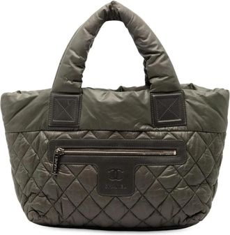 Chanel Pre-owned Quilted Tote Bag - Dames - Vintage Shopper - Groen - ONE Size - Vintage
