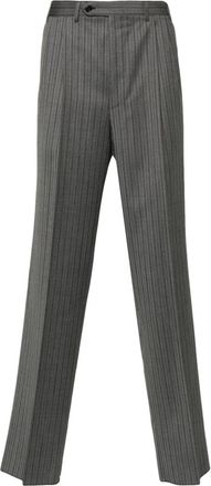 Canali pinstripe-pattern wool trousers - men - Wool - 48 - Grey
