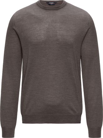 K-Way Brown Sebastien Cashmere Wool-Blend Sweater