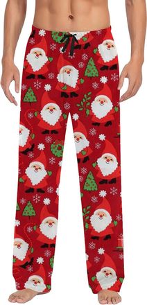 Generic Mens Christmas Pyjama Bottoms Ugly Funny Xmas Print Lounge Pyjama Pants Casual Cosy Loungewear Festive Holiday Pjs Trousers for Family Friends