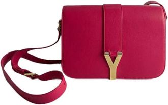 Saint Laurent Pre-owned Vintage leren crossbodytas - Dames - Vintage Schoudertas - Roze - ONE Size - Leer - Vintage